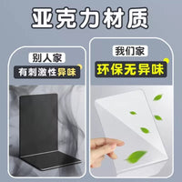 Acrylic Bookends Clear Minimalist Desktop Book Holder for Students