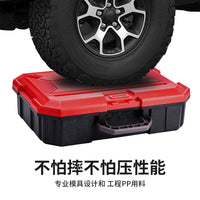 Red & Black Large Capacity Tool Box, Household Hardware Storage Case, Thickened Pressure-Resistant Anti-Fall Portable Organizer