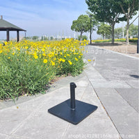 11KG Square Black Iron Patio Umbrella Base Stand