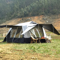 Alltel Automatic Pop-Up 6-12 Person Blackout Tent with Aluminum Poles, Two Rooms and One Living Area, Sun Protection and Rainproof for Camping