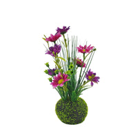 Artificial Moss Ball Chrysanthemum Potted Plant for Home Decor