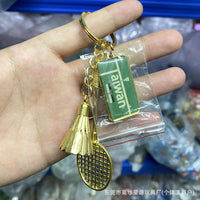 Taiwan Badminton Racket Keychain Sports Souvenir Pendant Bag Charm