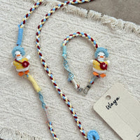 Hand-Woven Duck Phone Lanyard with Keychain, Adjustable Crossbody Strap