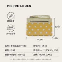 Polka Dot Mini Wallet with Multiple Card Slots and Coin Pouch
