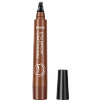 Four-Tip Microblading Eyebrow Pen for Natural, Long-Lasting, Waterproof Brows