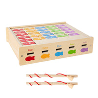 Magnetic Letter & Shape Fishing Game Wooden Montessori Educational Toy for Kids