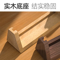 Solid Wood Photo Frame with Acrylic Display for Desktop Pictures and Postcards