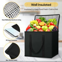 Large Capacity Non-Woven Insulated Lunch Bag for Picnics and Food Delivery