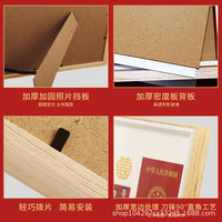 Wedding Certificate Photo Frame with Gold Stamping for Registration Photos