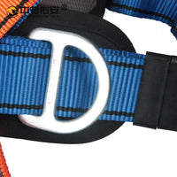 Full Body 5-Point Fall Protection Safety Harness with Double Hook Lanyard for High-Altitude Work