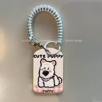 West Highland White Terrier Plaid Teardrop NFC Access Card Holder Keychain