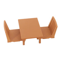 Dollhouse Japanese Style Miniature Table and Chair Set for Scene Decoration