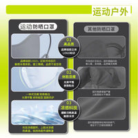 Moyun UV Protection Face Mask for Women, Breathable Full-Face Sun Mask for Sports & Cycling
