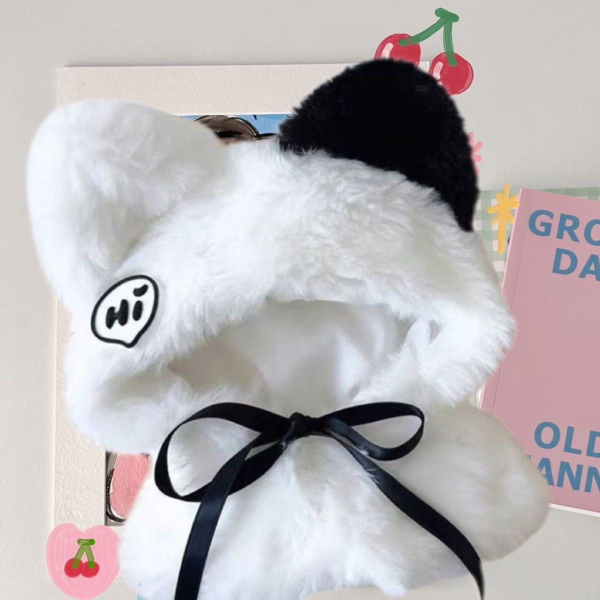 Doll Cloak Cape for 10cm/20cm Cotton Dolls, Cute Starry Rabbit Fur Design