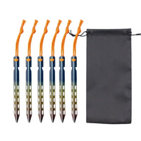 Titanium Alloy Tent Stakes 16cm V-Shaped Ground Pegs for Outdoor Camping and Beach Canopies