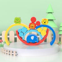 Kids Rainbow Animal Stacking Blocks Wooden Educational Toy