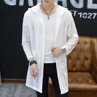 Men's Ice Silk Sun Protection Hoodie - Lightweight Breathable Mesh Fishing Jacket