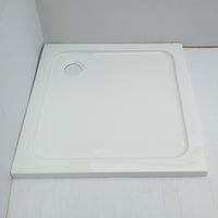Square Acrylic Shower Base with Anti-Slip Surface, Integrated Design, Thickened for Bathroom Shower Enclosures