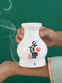 Aishan Yuan Saffron Moxibustion Cup Double-Layer Ceramic Anti-Scald Portable Moxa Device
