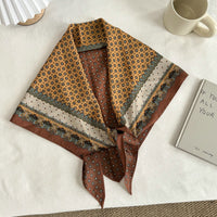 Vintage Paisley Velvet Triangle Scarf for Spring, Autumn, and Winter