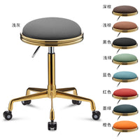 Adjustable Swivel Salon Stool with Wheels for Barbershop, Beauty Salon, and Mobile Phone Stores