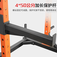 Professional Half-Frame Squat Rack with High/Low Pulley and Dip Station for Home Gym and Commercial Use