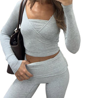 Women's Long Sleeve Knitted Sport Top