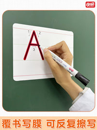 Magnetic English Alphabet Letter Cards for Classroom Teaching - Uppercase & Lowercase with Stroke Order