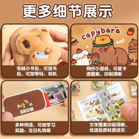 Miniature Textbook Simulation Play Set with Plush Backpack for Kids