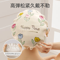 Waterproof Double-Layer Shower Cap for Women, Reusable Bathing Hair Cover for Home Kitchen Use