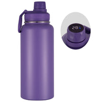Smart Temperature Display Insulated Water Bottle - Double-Layer Stainless Steel Portable Outdoor Sports Flask