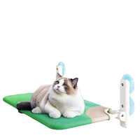 Foldable Cat Hammock Window Perch with Suction Cups, Sunbathing Cat Bed for Balcony, Climbing Ladder Cat Mat