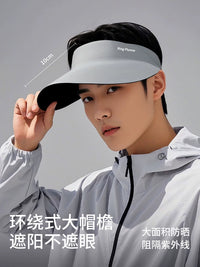 Men's UV Protection Sun Visor Hat for Outdoor Sports and Running