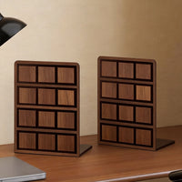 Decorative Metal Bookends for Desk, Heavy Duty Book Support for Students and Office, Non-Slip Book Organizer