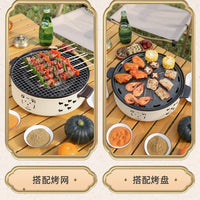 Portable Folding Charcoal Grill for Outdoor Camping Picnics and Home Use, Small Stove for Tea Ceremony