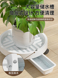 Heavy-Duty Rolling Plant Caddy with Water Tray - Indoor/Outdoor Planter Dolly with Wheels