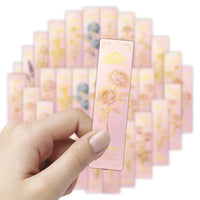 24-Pack Floral Bookmark Set - Pink & Light-Colored Ins Style Decorative Paper Bookmarks for DIY Reading