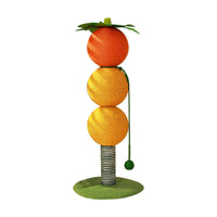 Sisal Cat Scratching Post with Teaser Toy - Durable Vertical Scratcher for Cats