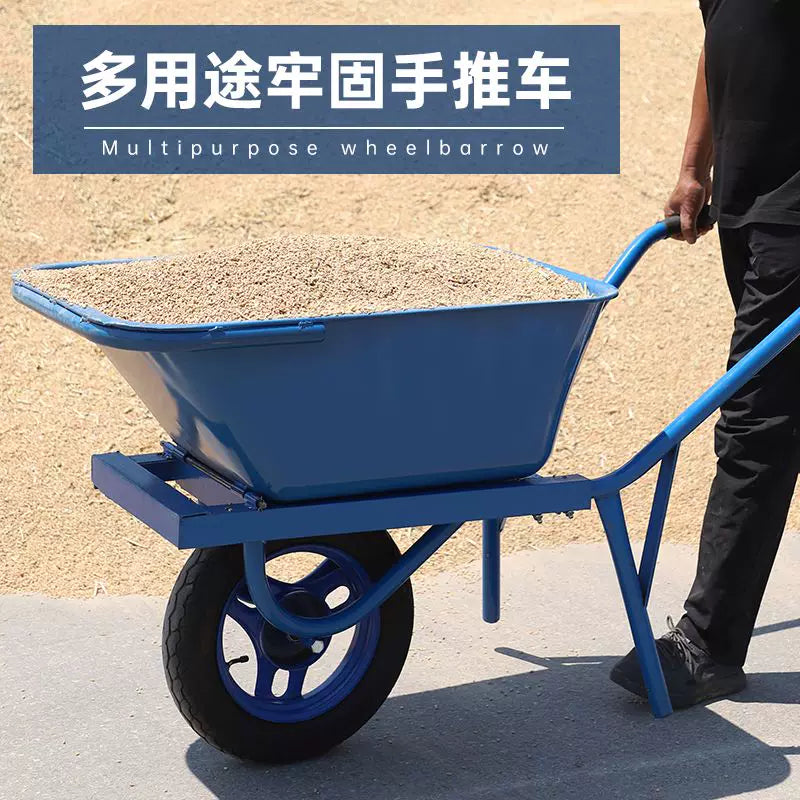German Single-Wheel Garden Cart with Dump Function for Home and Farm Use
