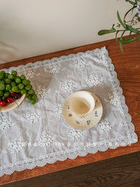 Cotton Embroidered Lace Dust Cover for Small Appliances and Furniture
