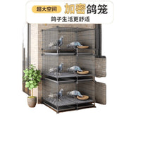 Multi-Tier Large Bird Cage for Pigeons, Parrots, and Poultry, Outdoor Breeding Aviary with Waste Tray