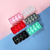 Silicone Sphere Ice Cube Mold for Home Bar, 8-Cavity Ice Ball Maker with Funnel