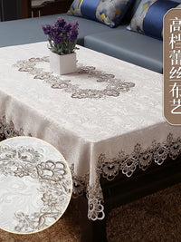 European Style Coffee Tablecloth Modern Luxury Fabric Dust Cover for Living Room Dining Table