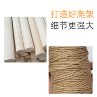Cat Scratching Post Replacement Column Sisal/Jute Rope Solid Wood DIY Cat Tree Accessory