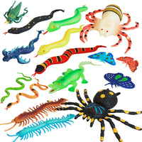Realistic TPR Animal Figures - Snake, Spider, Scorpion, Cockroach, Centipede, Crocodile, Luminous Models