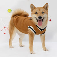 Pet Dog Winter Sweater College Style Warm Clothes for Small to Medium Dogs