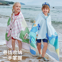 Lemon Baby Quick-Dry Hooded Beach Towel for Kids, Absorbent and Portable