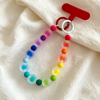 Dopamine Beaded Phone Lanyard with Wrist Strap and Keychain for Bags