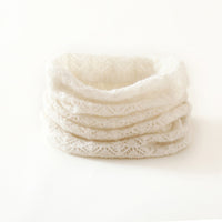 Cashmere Knitted Neck Warmer Scarf with Hollow-out Design