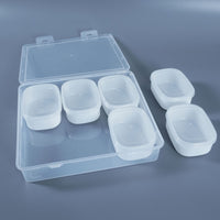 Clear 6-Compartment PP Plastic Storage Box for Toys, Stationery, Jewelry, Hardware, and Desktop Organization